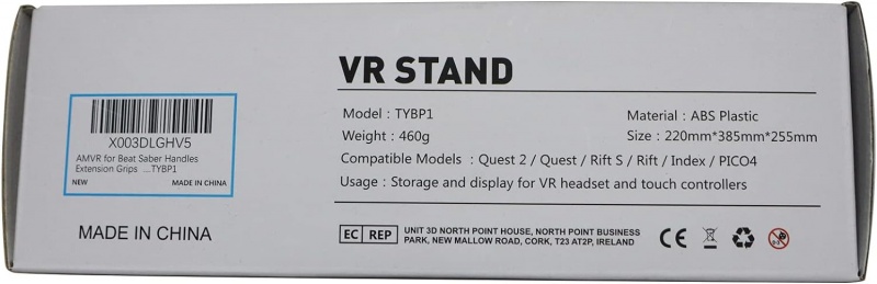 File:AMVR Stand Holder for Meta Quest 2-Quest Pro-PSVR2-Pico 4 - Universal VR Headset Display Dock with 2 Touch Controllers Hanger Station image12.jpg