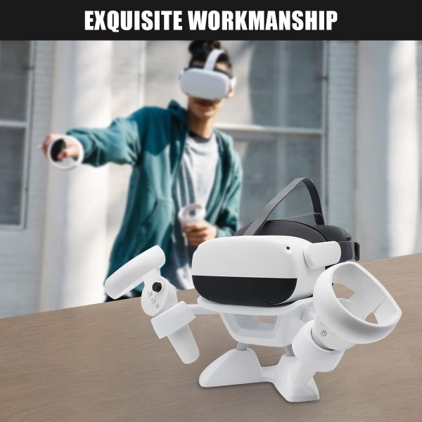 File:Dollox White VR Stand - Compact Storage & Display Holder for Meta Quest 2, Rift, Valve Index Headsets & Controllers image3.jpg