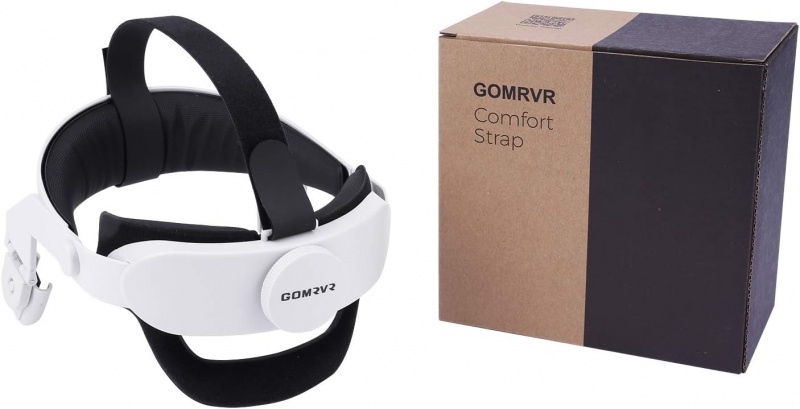 File:GOMRVR Adjustable Halo Strap for Meta Quest1-Quest 2 Head Strap with a Comfortable Back Big Cushion The Design balances Weight Reduces Facial Pressure -Virtual Reality Accessories (White) image6.jpg